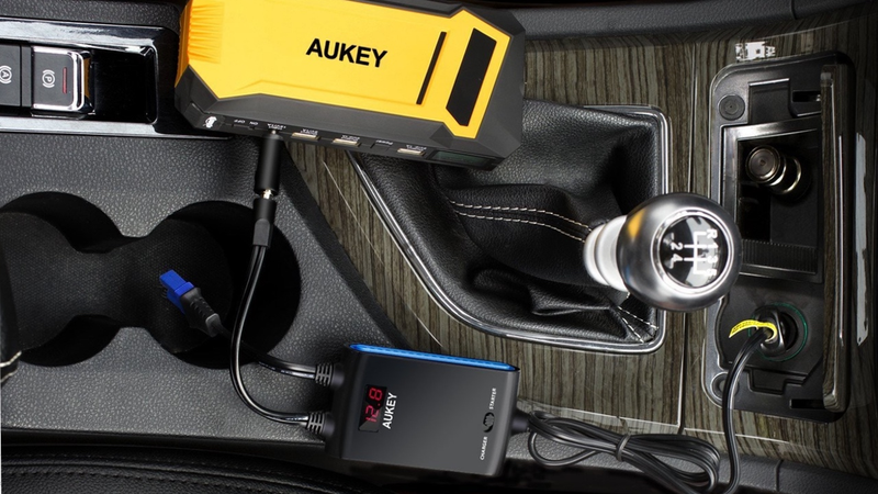 Aukey Jump Starter Adapter/Voltage Meter, $21 with code L4VYFJVH
